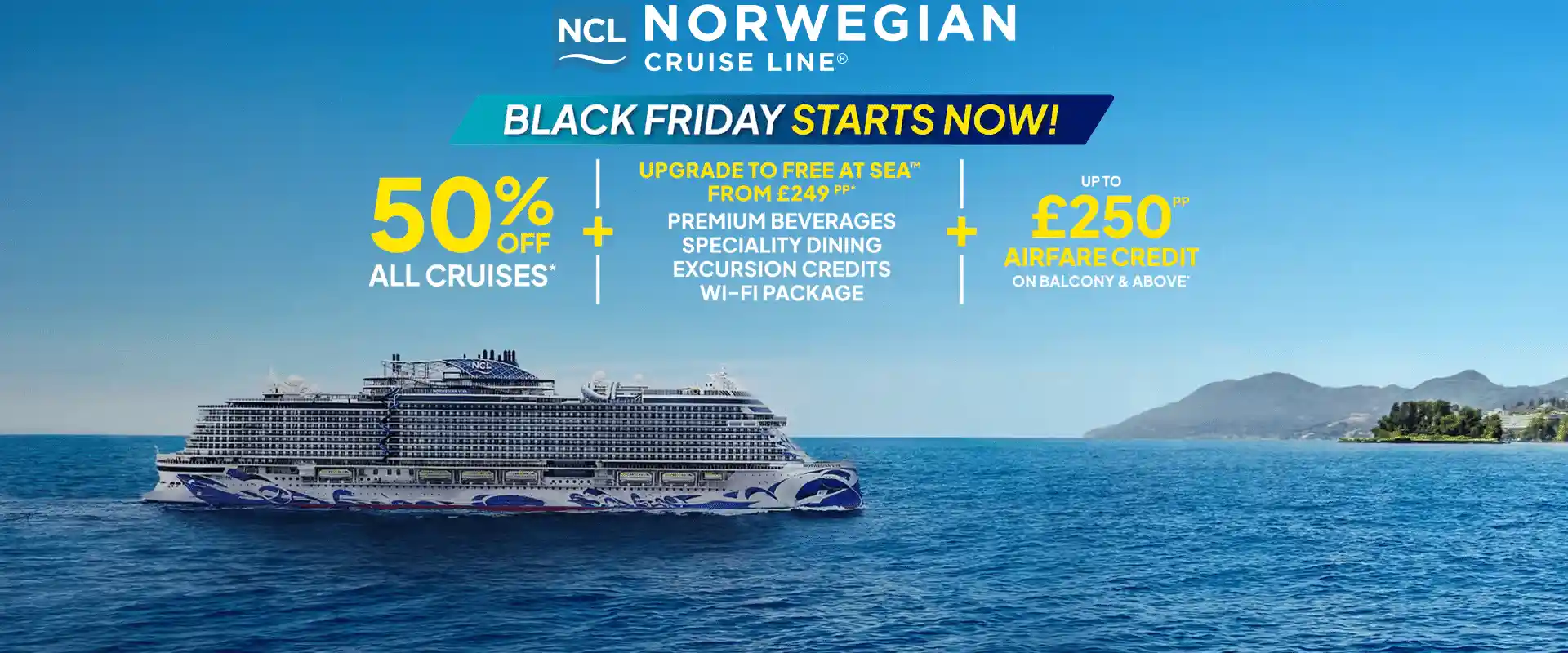 NCL black friday 2025 slider